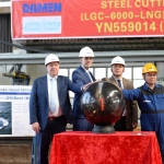 Steel cut at Damen Yichang Shipyard
