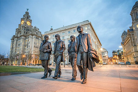 The Beatles statue in Liverpool