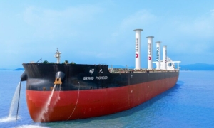 Anemoi Rotor Sails installed on U-Ming VLOC at COSCO Shipyard