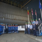 Keel-laying for Hanson aggregate dredger 