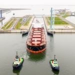 New Terneuzen Lock trial voyage with wider ship to ArcelorMittal